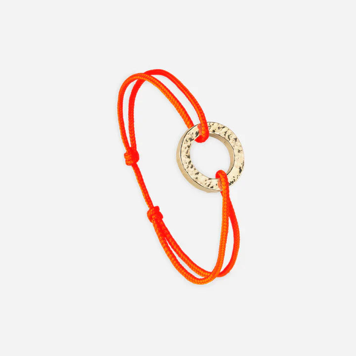 Bracelet CERCLE Plaqué Or Martelé - FLOW - image 1