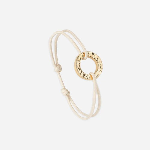 Bracelet CERCLE Plaqué Or Martelé - INFUSE - image 1