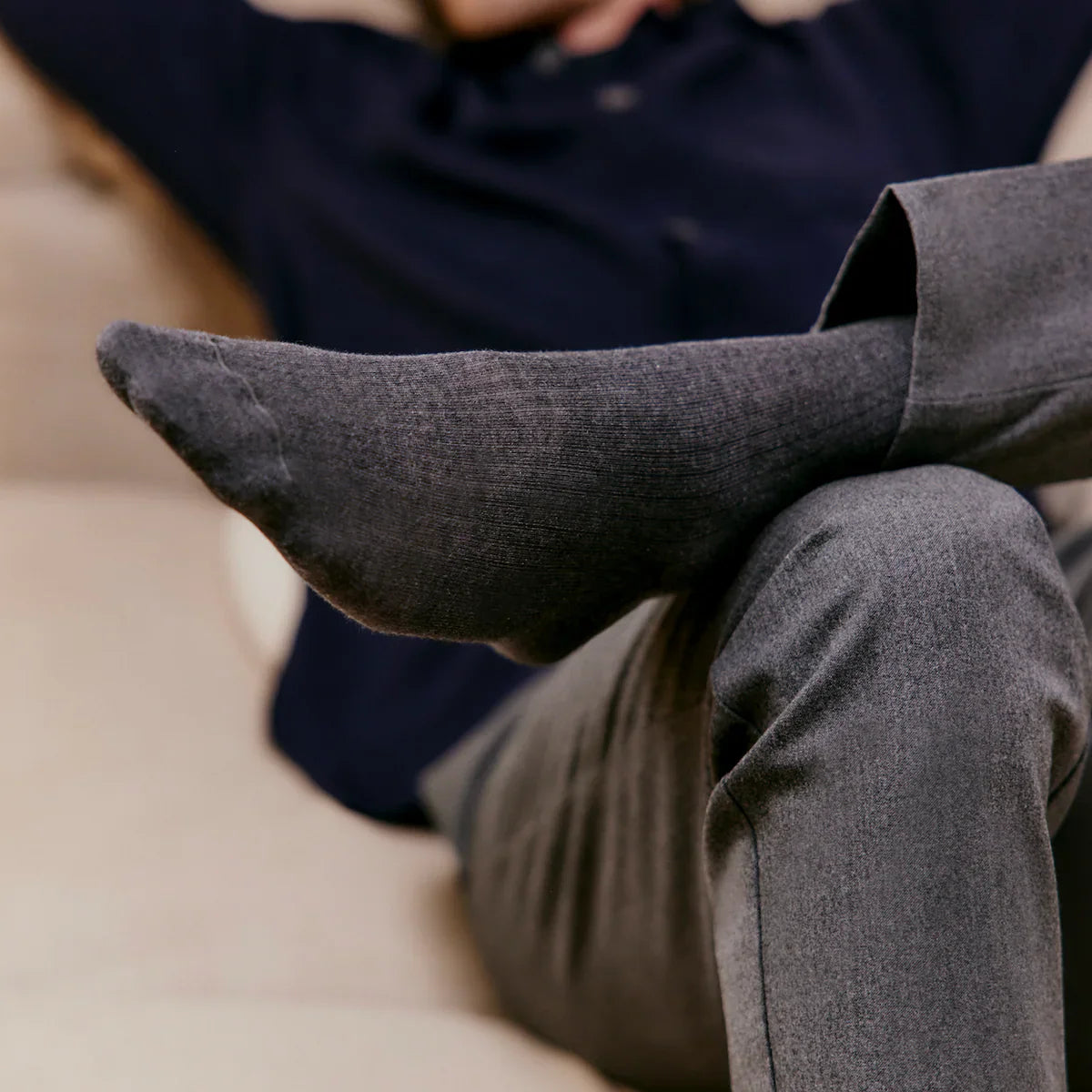 Chaussettes - FAUSSES CÔTES ANTHRACITE - image 2