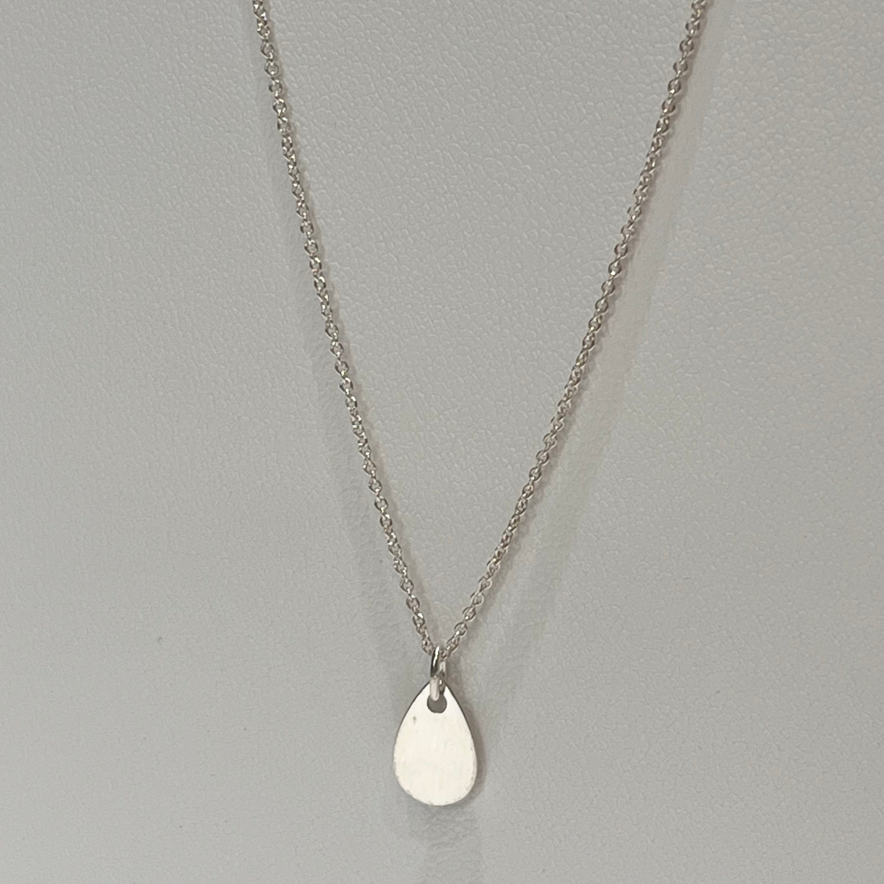 Collier - Goutte lisse en argent 925 - image 2