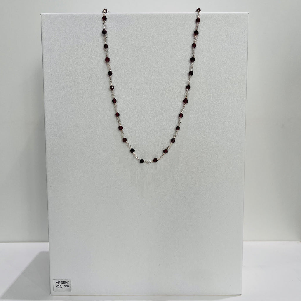 Collier - Rosa Rhodolite en argent 925 - image 1