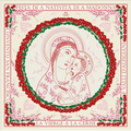 Foulard - VIERGE A LA CERISE BEIGE - image 1