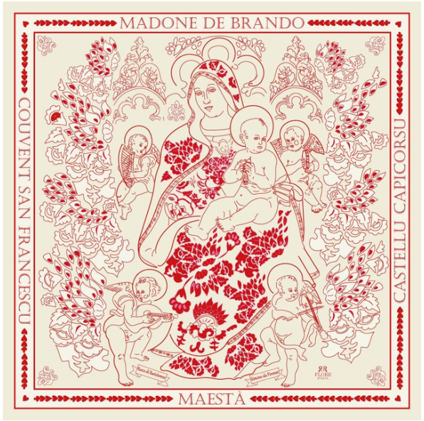 Foulard 90X90 - MADONE DE BRANDO ROUGE - image 1