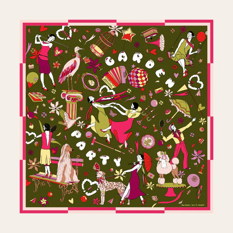Carré de soie - PRINTEMPS - Garden Party - image 1