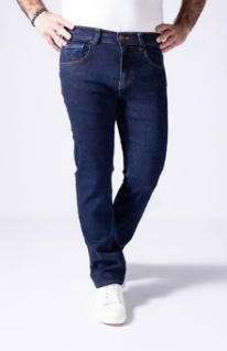 Jean droit stretch - BLEU - image 1