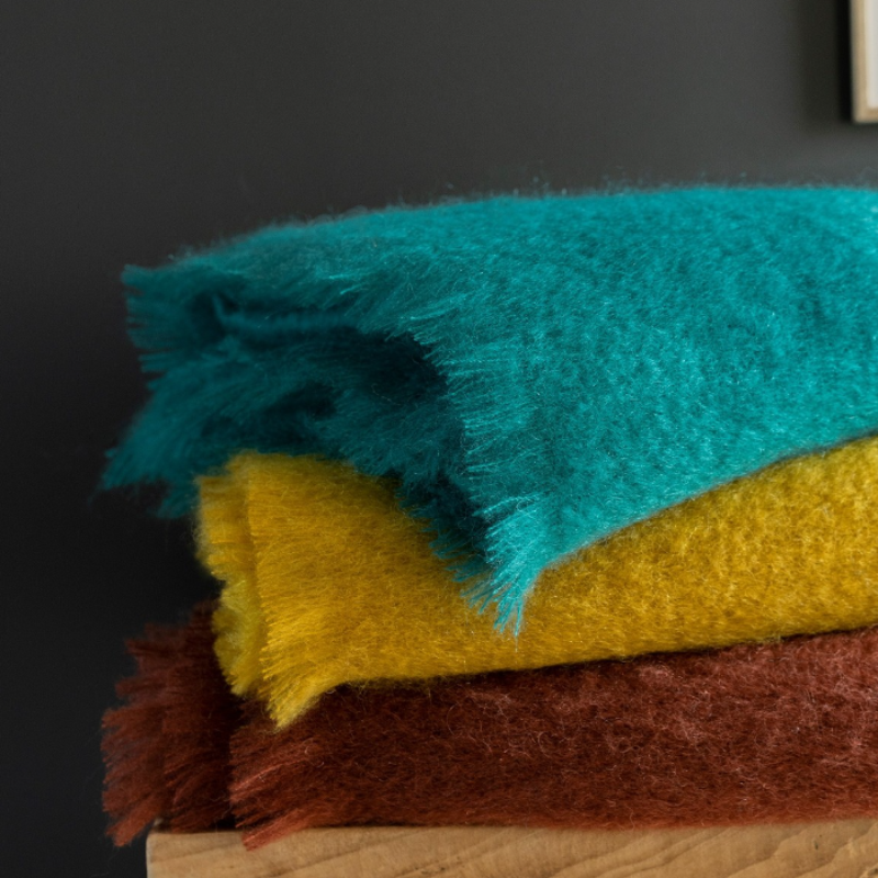Plaid - Mohair Uni Bleu Canard - image 2