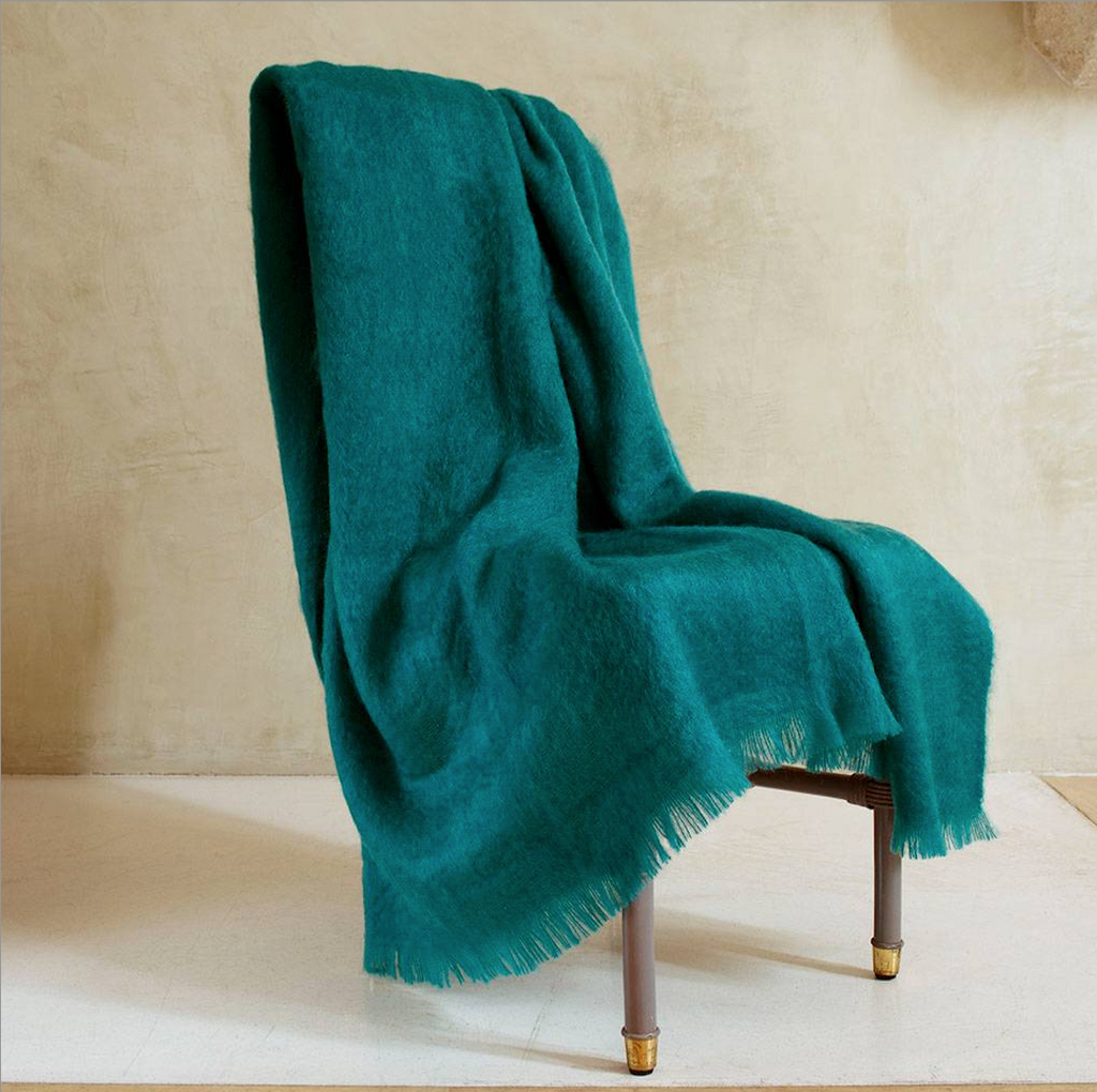 Plaid - Mohair Uni Bleu Canard - image 1