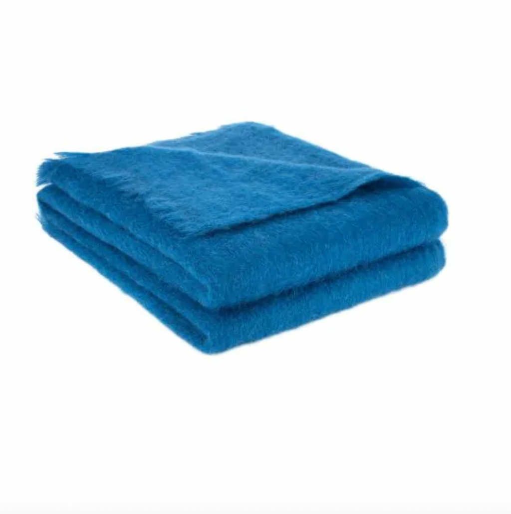 Plaid - Mohair Uni Prusse - image 2
