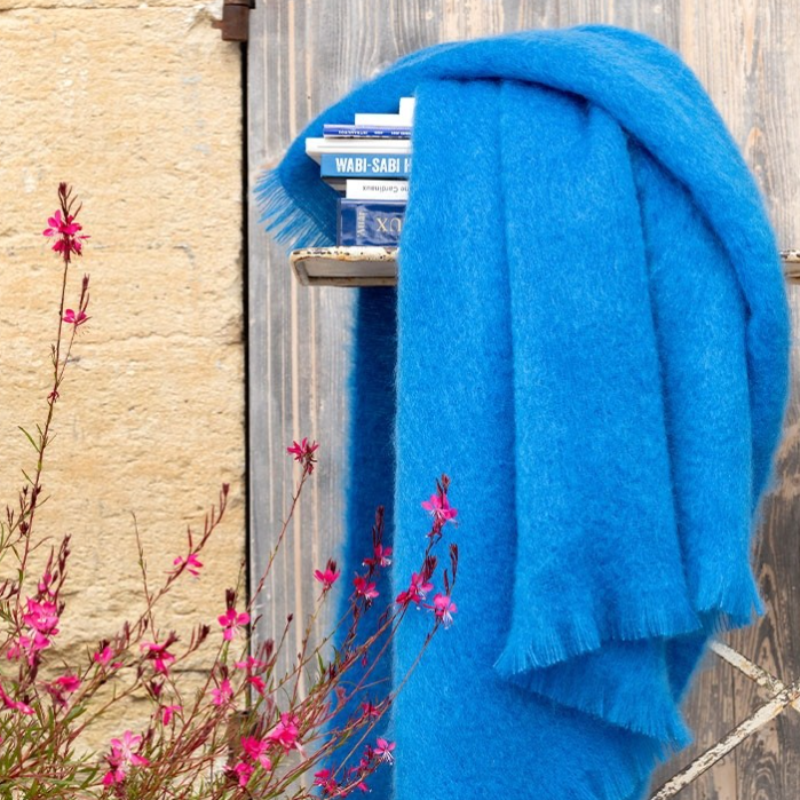 Plaid - Mohair Uni Atlantique - image 1